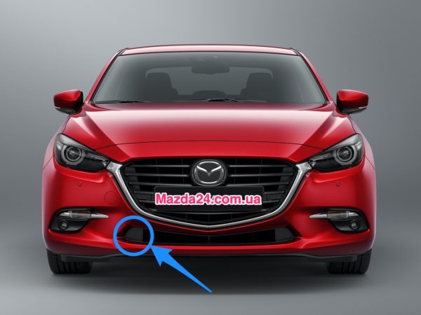 B63B50101 - Заглушка переднего бампера правая Mazda 3 BN (2016-2018)