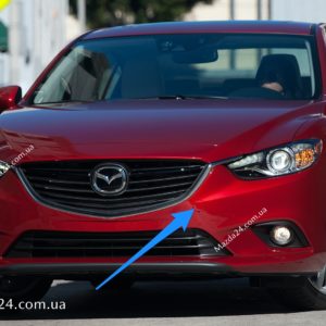 GHP950A11A62 — Заглушка крюка переднего бампера красная (41V) Mazda 6 (2012-2017) с галогенными фарами