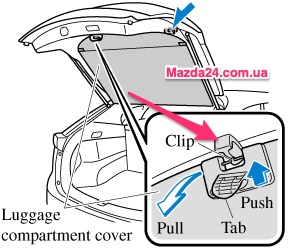 GS2A698C4C - Крючок шторки багажника Мазда 6, CX-5 на схеме